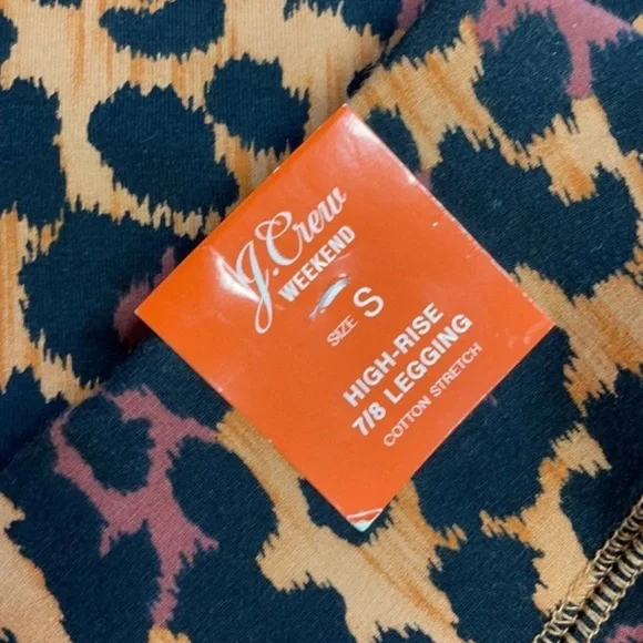 NWT J. Crew High Rise Weekend Leopard Print Legging Size Small - Picture 4 of 5